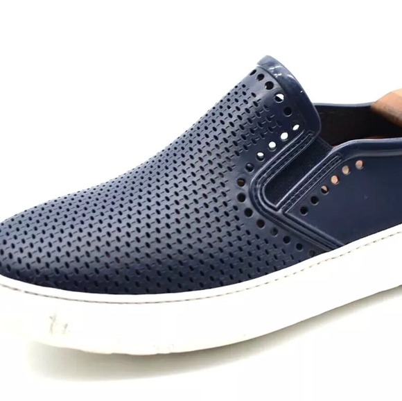 Salvatore Ferragamo 'Perforated Fury' Blue Rubber Boat Shoes Size US 9 - Picture 4 of 15